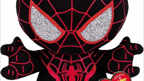 TY Marvel Avengers Miles Morales, Licensed Squishy Beanie Baby Soft Plush Toys, Collectible