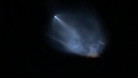 Rocket Launch Lights up Night Sky