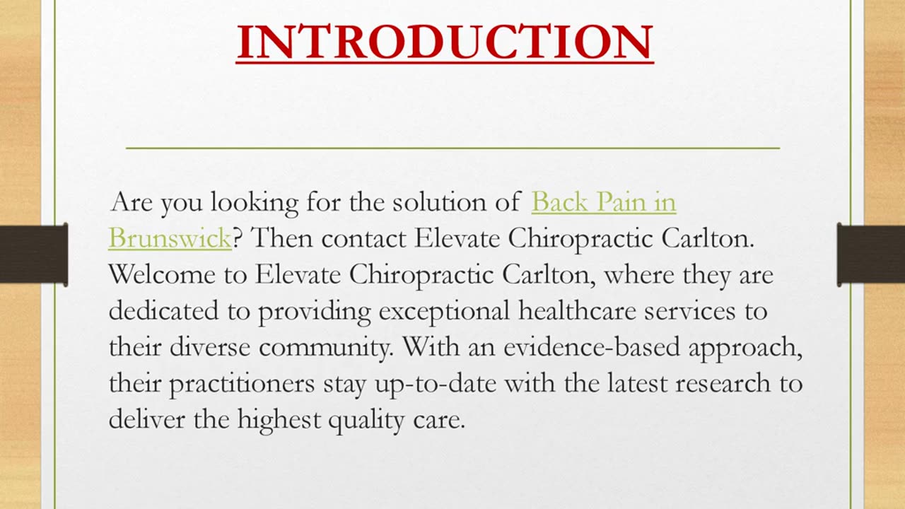 Are you looking for the solution of Back Pain in Brunswick?