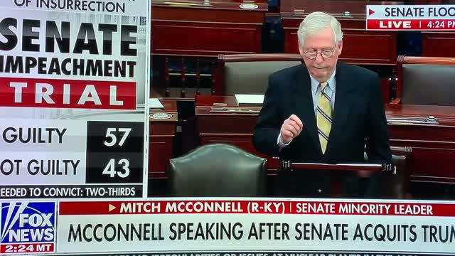 McConnell turns completely against DJT in a fiery speech