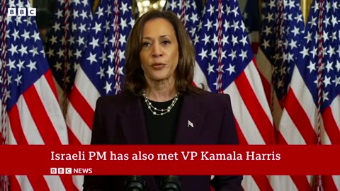 Kamala Harris tells Benjamin Netanyahu 'it is time' to end war in Gaza | BBC News