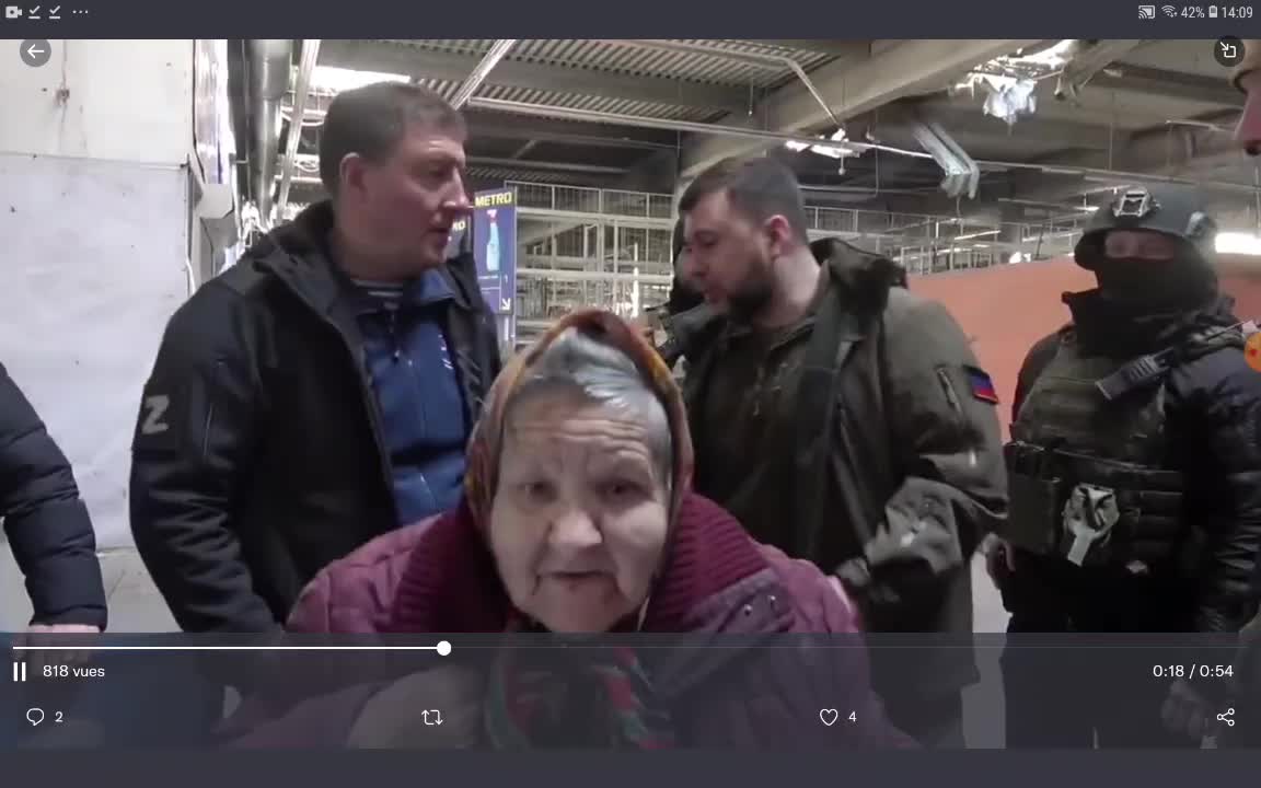 Humanitarian help at Mariupol Metro shopping mall