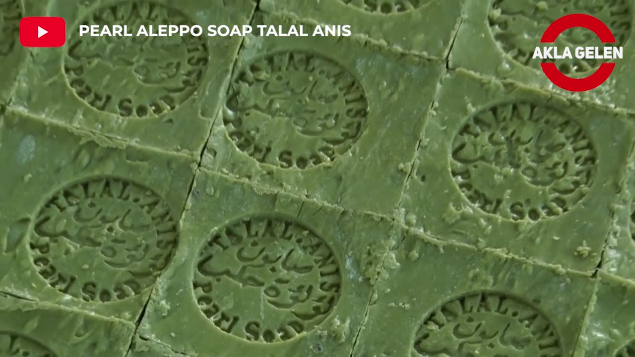 Production of handmade olive oil soap in Syria. Incredible old method.