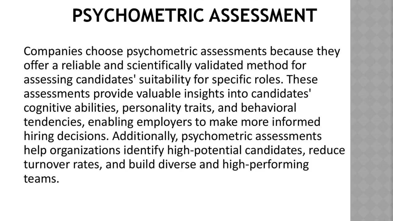 The Role of Psychometric Assessment in Recruitment