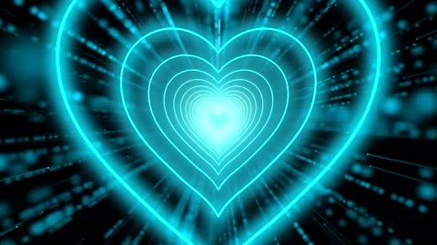 261. Love Heart Tunnel💜🩵❤️🩷Heart 💚🤎Neon Heart