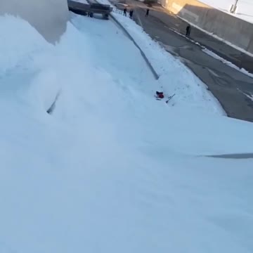 Video Shows Daredevil Snowboarding Down Montreal's Olympic Stadium