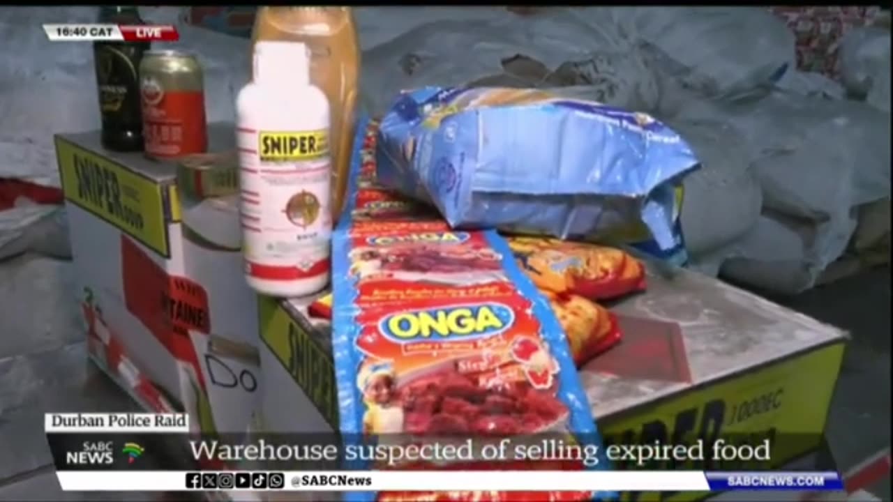 KZN Police Raid Durban Warehouse Allegedly Selling Expired Imported Food