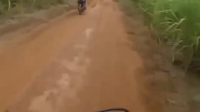 crazy motorcycle trail with friends