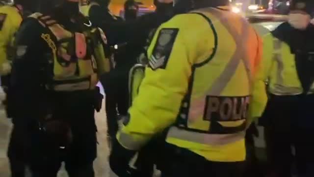 The police try to "RAID AND BLOCKADE" But they are pushed back by The People. Check