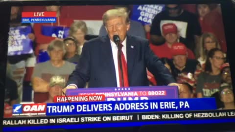 🦅OANN Trump tariffs & Erie Pennsylvania rally Sunday 04:04 pm