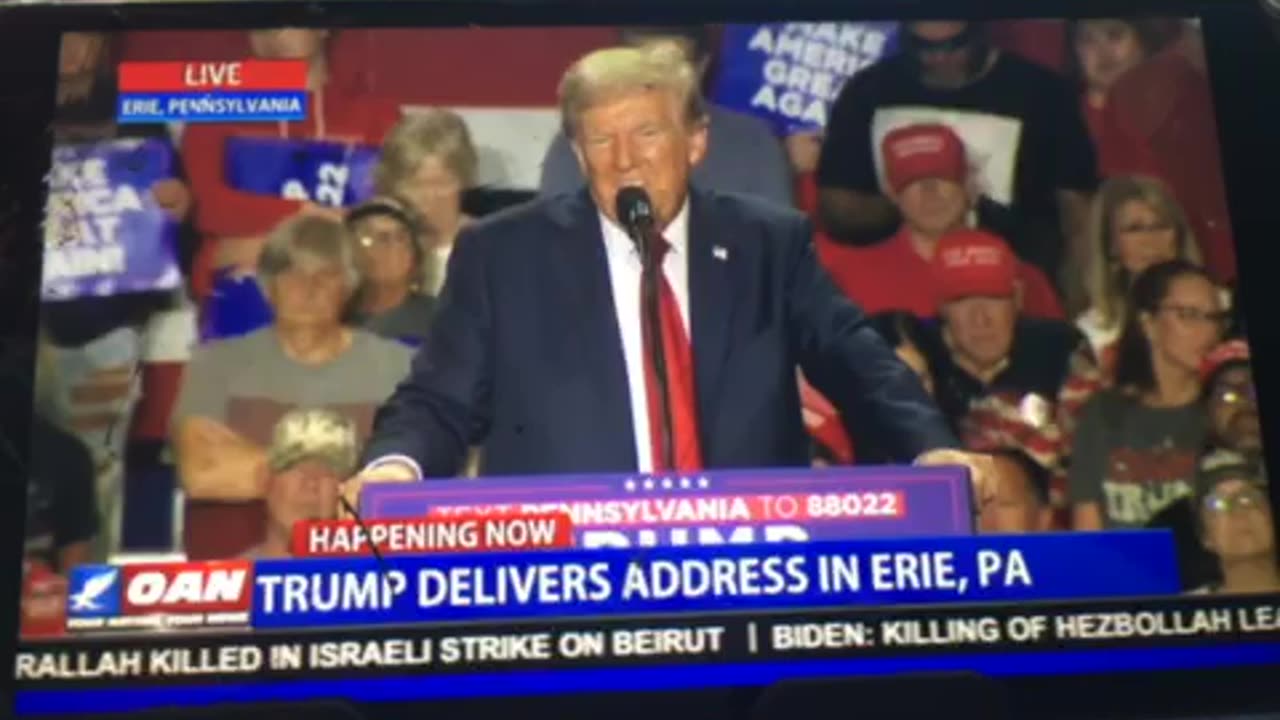 🦅OANN Trump tariffs & Erie Pennsylvania rally Sunday 04:04 pm