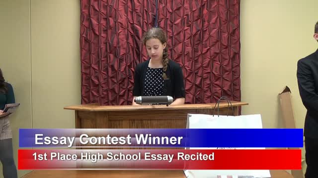 Winner of the 2020 Essay Contest Reads Her Winning Entry