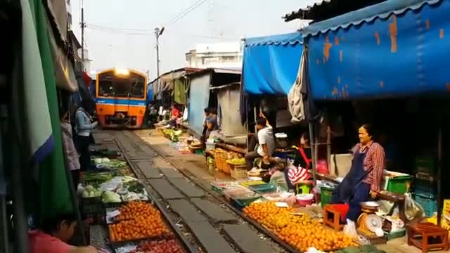 very narrow train passage