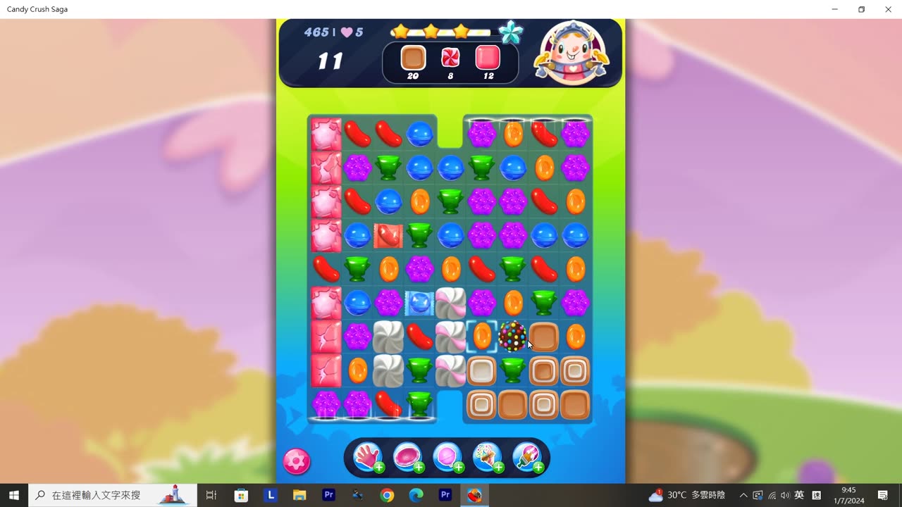 Candy Crush Saga Record (Level 465)