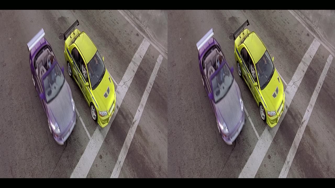 3D SBS 2 Fast 2 Furious 4K 80% MORE BACKGROUND DEPTH P8