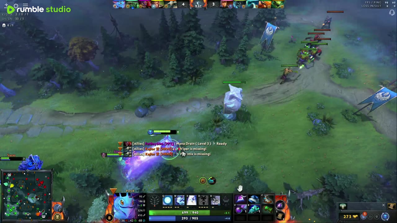 Dota 2 Puck traning mid lane pos 2