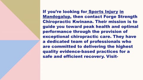 Best Sports Injury in Mandogalup