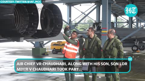 India's Rafale roars as Air Chief attends combat drills with his son _ Watch