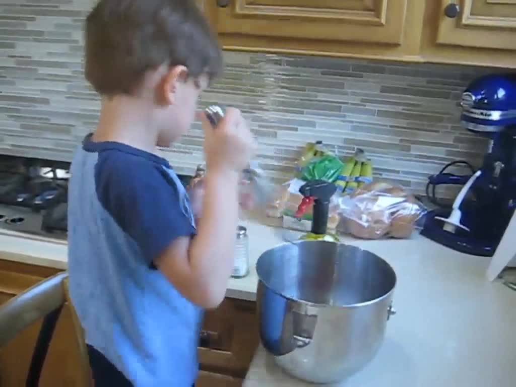 Jonathan showing his cooking skills, Florida, 2019