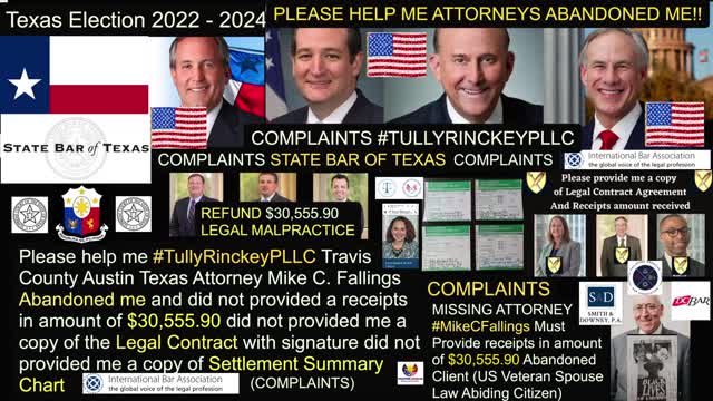 Client Complaints Mike C. Fallings / Tully Rinckey PLLC Austin Texas / Legal Malpractice Refund $30,555,90