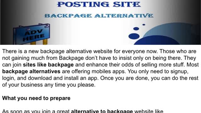 Sites like backpage