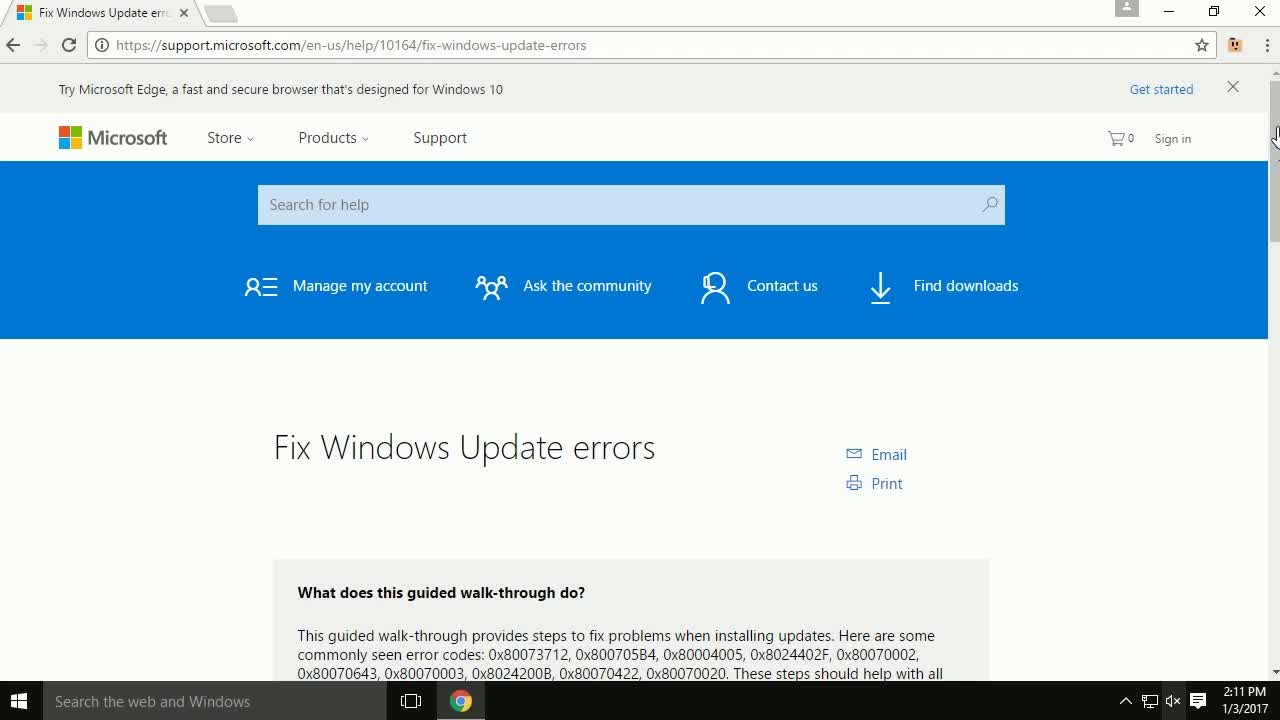 Fix Windows Update Errors