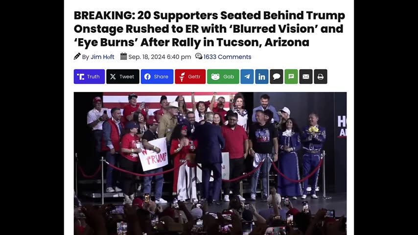 Was there a chemical attack on attendees at Trump rally?