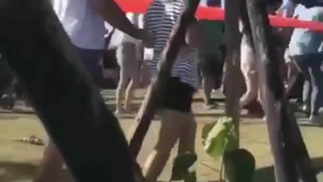 Child lifted metres into the air by giant kite at Taiwan festival