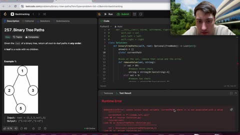 🔴 LIVE LEETCODE SUCCESS!!! Unscripted REAL Leetcode Struggle Of Problem 257 Binary Search Path