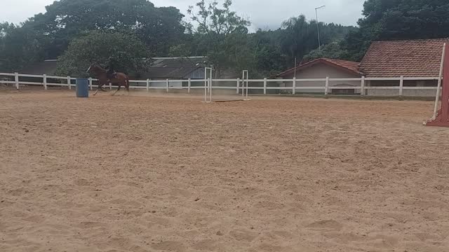 Brenda saltando com a Bailarina