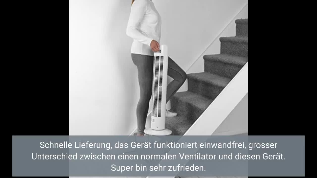 Tecvance modelljahr 2021 - säulenventilator mit fernbedienung,turm ventilator leise 90° oszillierend