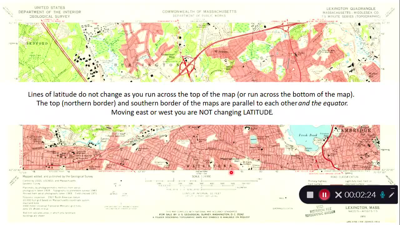 Topographic Maps: Latitude and Longitude