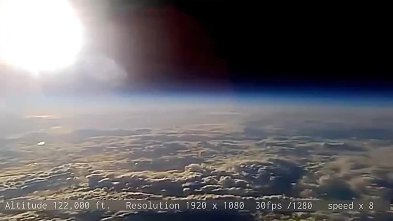 HIGH ALTITUDE FOOTAGE OF THE SUN SHINING DOWN ON THE FLAT EARTH PROVES THE SUN ISN’T LITERALLY NESTLED IN THE CLOUDS DESPITE HOW IT APPEARS FROM LOWER ELEVATIONS