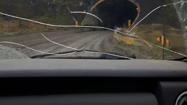 Driving through tunnel