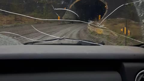 Driving through tunnel