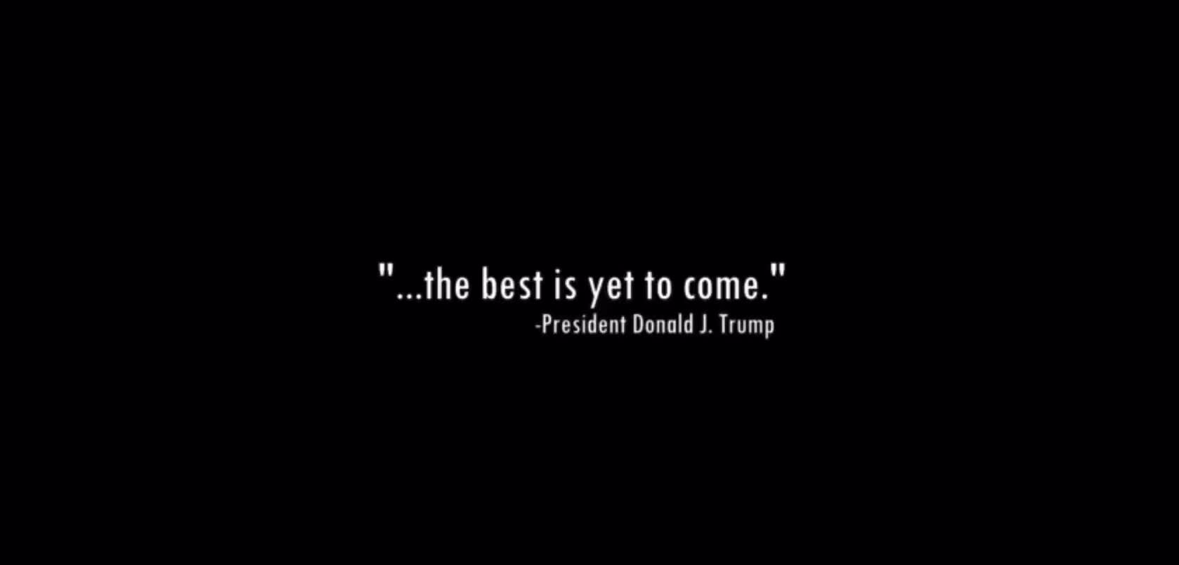 Latest TRUMP truth social... "the best is yet to come"