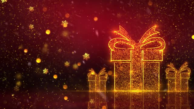 beautiful particles of the latest generation christmas elements 5 background video