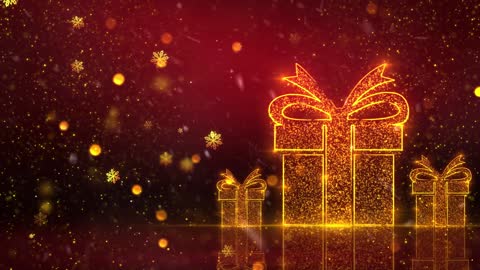 beautiful particles of the latest generation christmas elements 5 background video