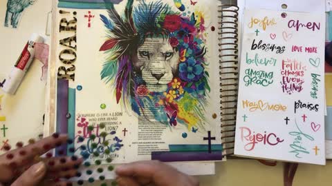 Let's Bible Journal Hosea 11- ROAR! (from Lovely Lavender Wishes)