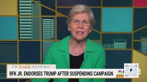 SEN. ELIZEBETH WARREN MAD RFKJR IS ENDORSING TRUMP