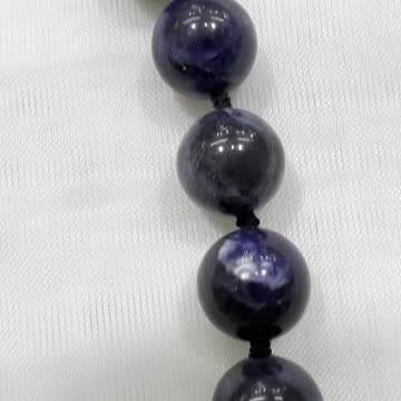 Handmade + Knotting Unique 19” Necklace with 925 Silver, Sodalite, Agate, Jade
