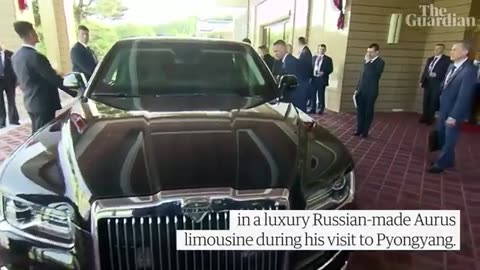 Vladimir Putin takes North Korean leader Kim for a drive in Russian luxury car