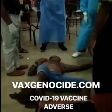 GenocideBlog.com - Caught on film: A man received the Covid-19 vaccine and fell to the floor