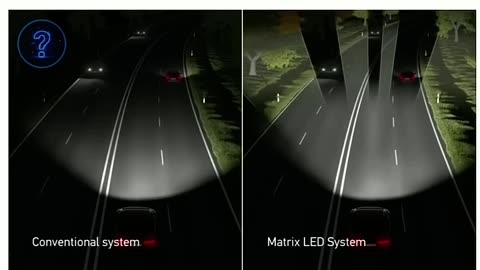 How AUDI Matrix Led Headlights Works in Night. #viralshort #viralvideo .