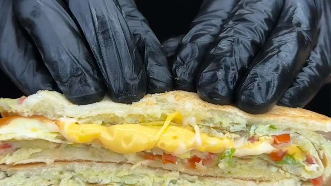 Egg Bread Sandwich with ASMR Cooking sound recipe