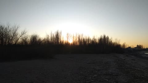 The sea and the Gazprom tower just before sunset