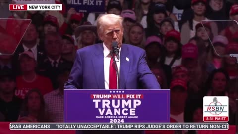 TRUMP RALLY - Madison Square Garden in New York