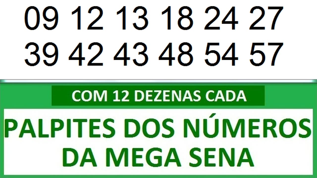 PALPITES DOS NÚMEROS DA MEGA SENA COM 12 DEZENAS za zb zc zd ze zf zg zh zi zj zk zl