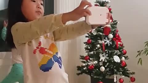 Children taking selfies