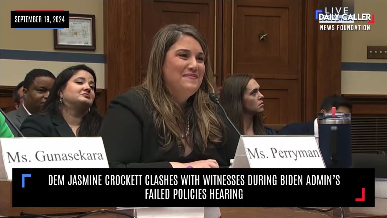 Dem Jasmine Crockett Clashes With Witnesses During Biden Admin’s Failed Policies Hearing